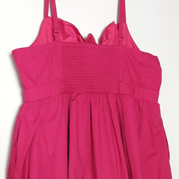 Torrid Fuchsia Sun Dress size 3 3X Spaghetti Straps Cotton Spandex - Picture 3 of 5